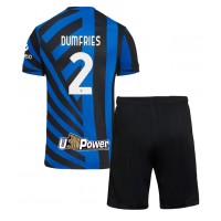 Inter Milan Denzel Dumfries #2 Heimtrikotsatz Kinder 2024-25 Kurzarm (+ Kurze Hosen)